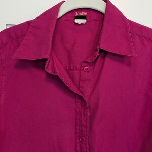 J Crew Pink Button Down Shirt Elegant Style Sz 4